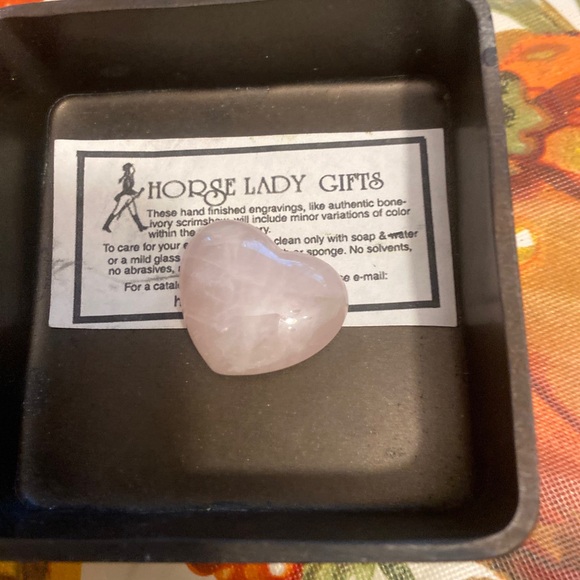Horse Lady Gifts Hand Made Small Wood Trinket Box, Made In USA-free Pink Stone - Picture 3 of 7